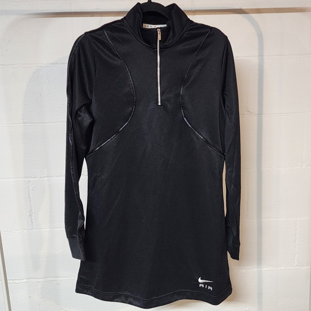 NWT Nike Air Women Medium Quarter Zip Athletic Dress Black Athleisure‎ Travel